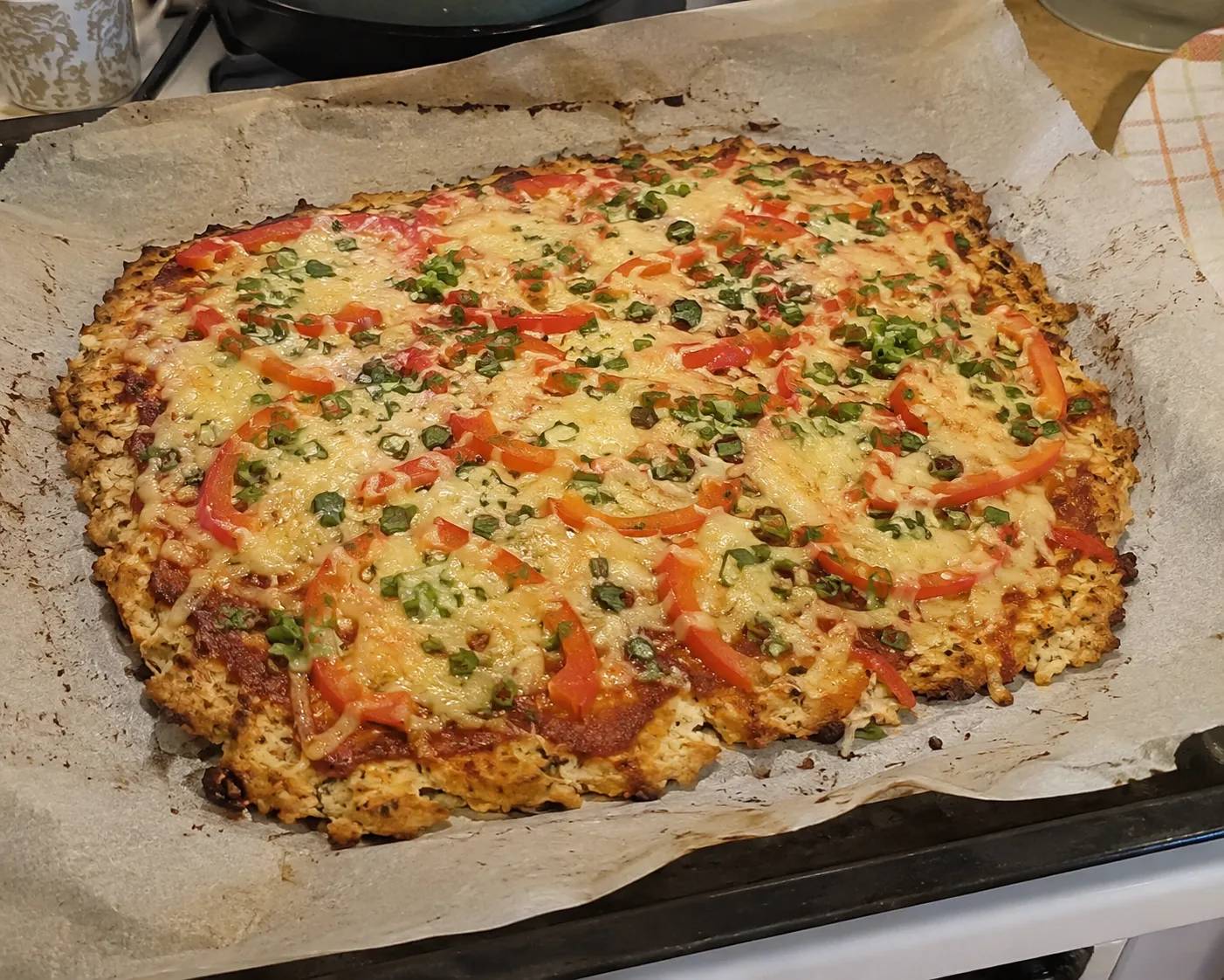 Пицца без муки на курином корже