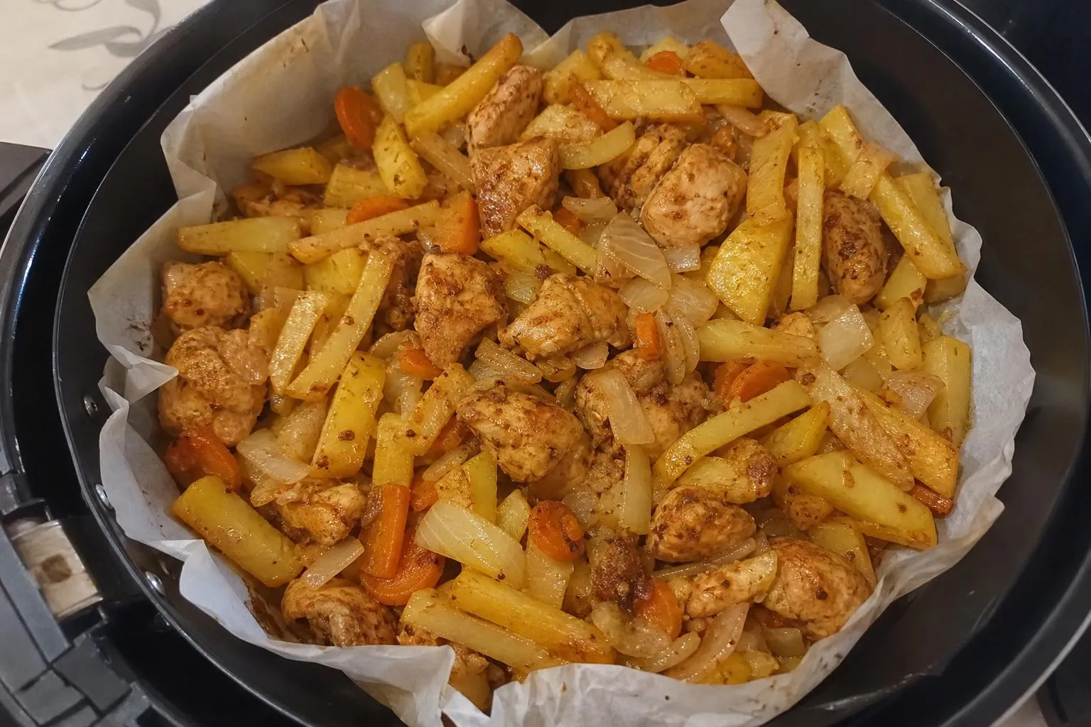 Курица с картошкой в аэрогриле